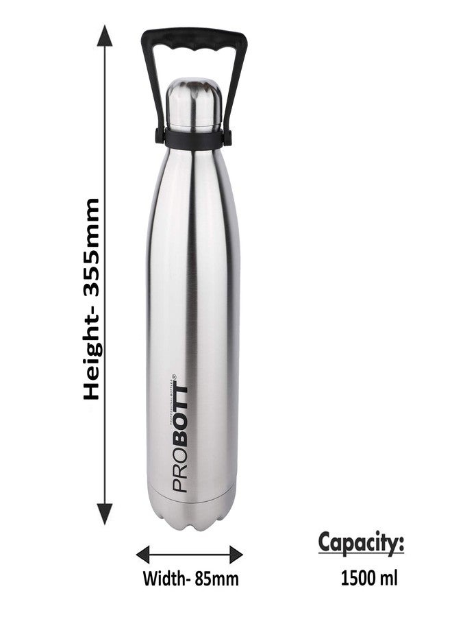 PROBOTT Thermosteel Tradition Vacuum Flask 1500ml -Silver PB 1500-01 - Image 4